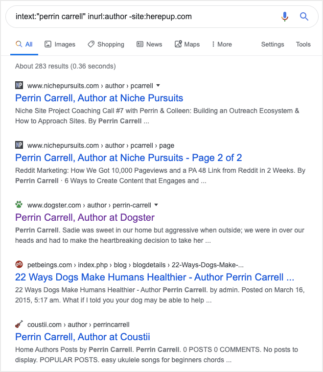 google advanced search string