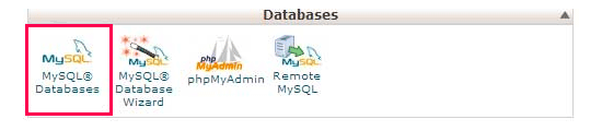 Click on MYSQL icon - Install WordPress using FTP