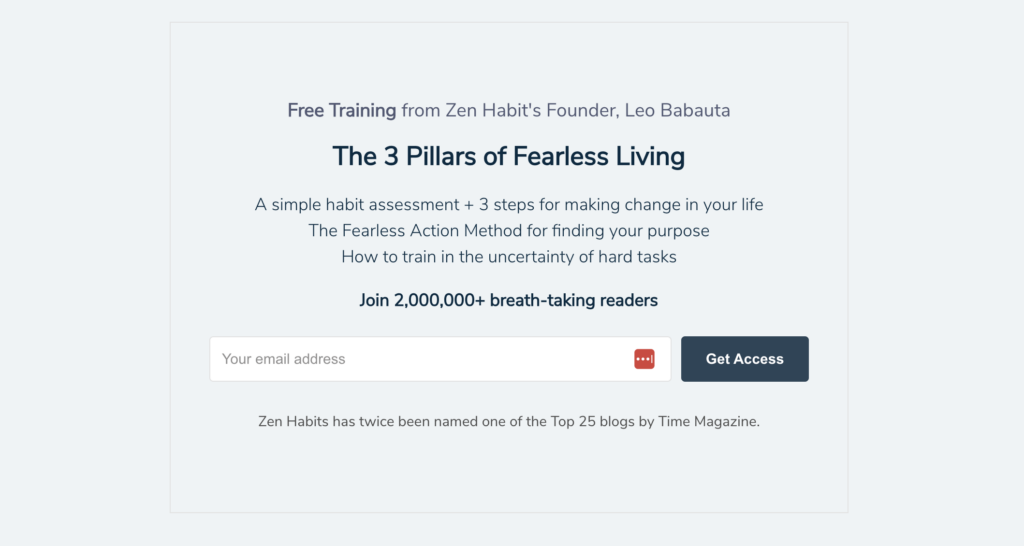 zen habits personal blog.